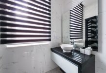 Roller blinds for bathrooms