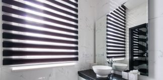 Roller blinds for bathrooms