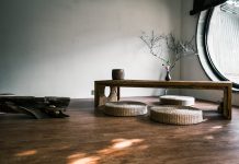 furniture on the wooden floor