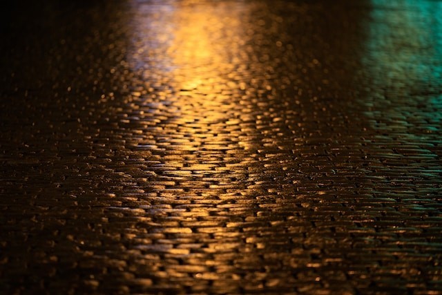 paving at night