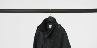 coat hanging on rack