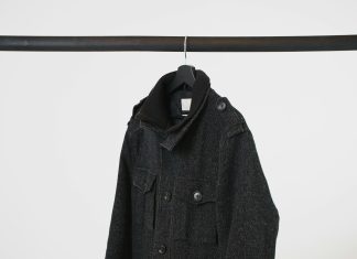coat hanging on rack